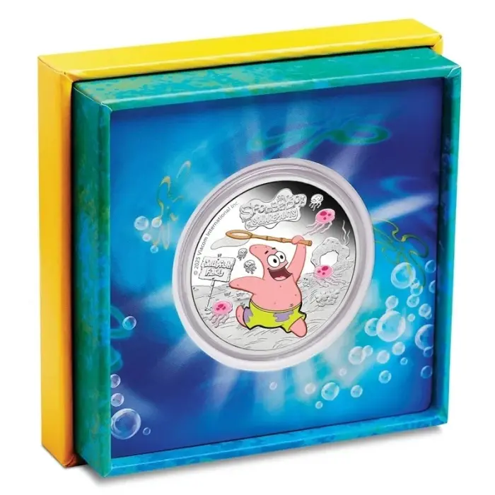 2025 Tuvalu SpongeBob Patrick Star 1oz Silver Proof Coloured