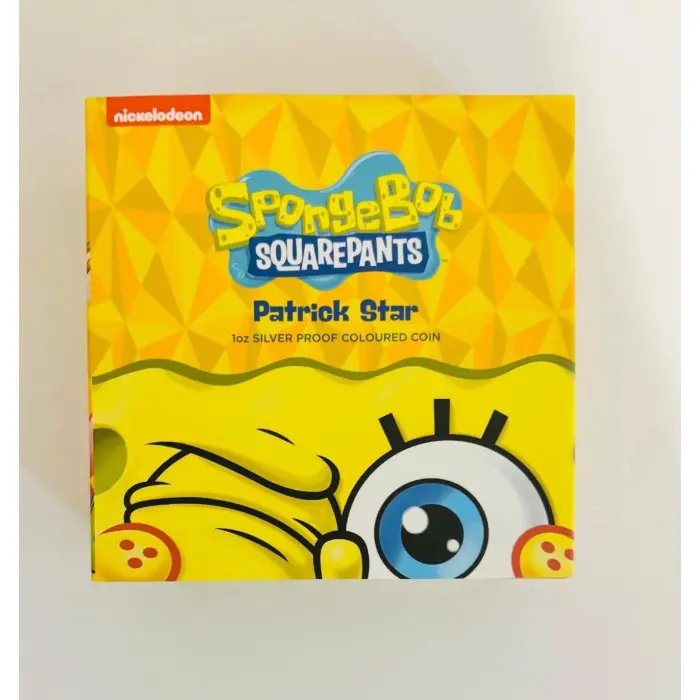 2025 Tuvalu SpongeBob Patrick Star 1oz Silver Proof Coloured