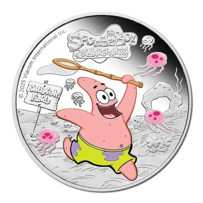 2025 Tuvalu SpongeBob Patrick Star 1oz Silver Proof Coloured