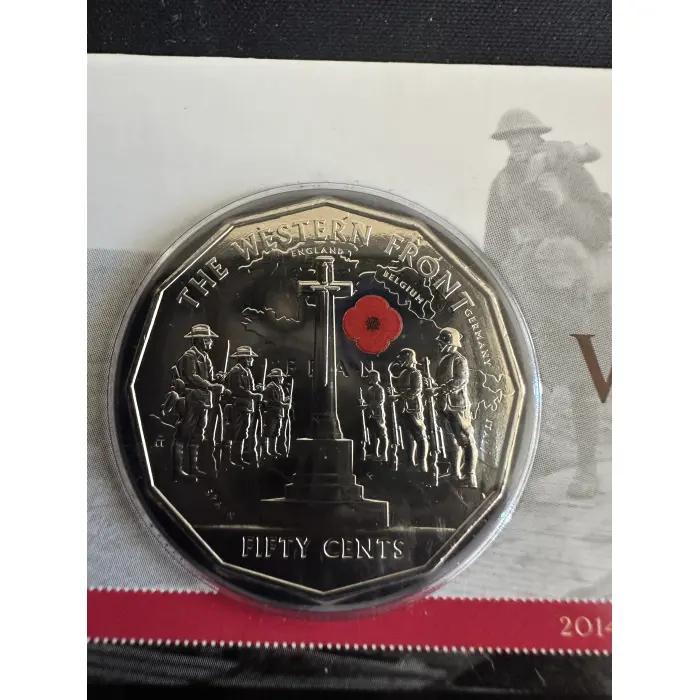 2014 50c Western Front Red Poppy