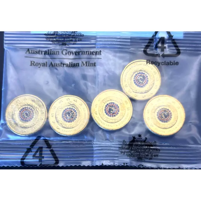 2021 $2  Indigenous Military RAM Bag of 5  uncirculated coins