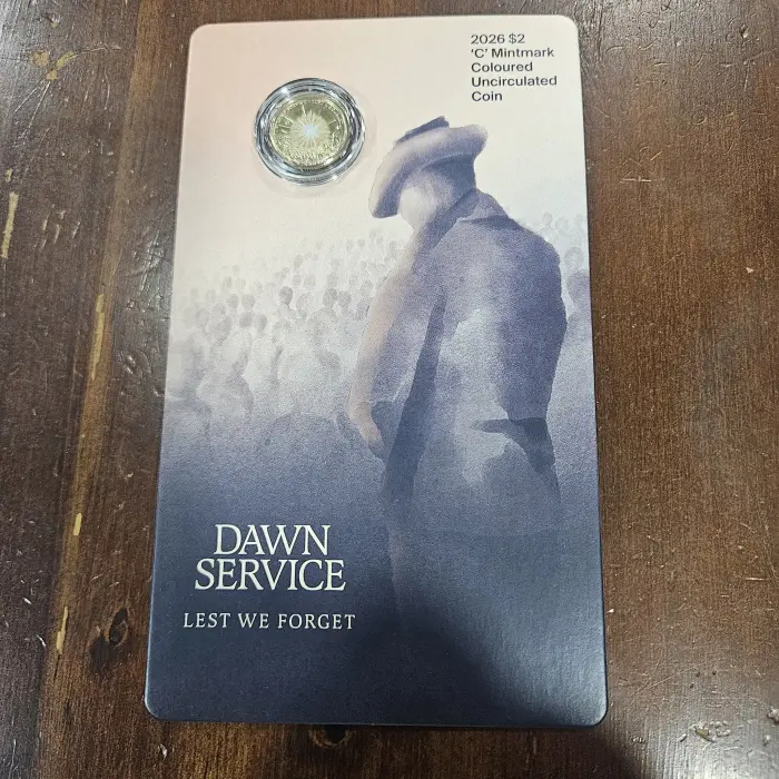 2026 $2 C MINTMARK COLOURED DAWN SERVICE