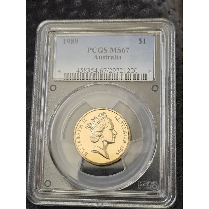 1989 AUSTRALIAN $1 – PCGS MS67