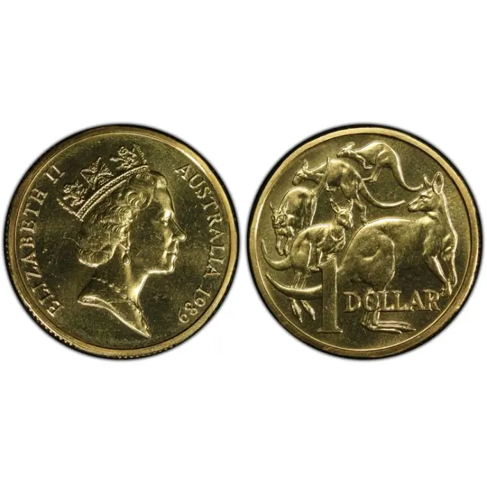 1989 AUSTRALIAN $1 – PCGS MS67