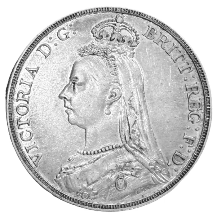 ENGLISH 1887 Victoria Crown (S3921) gVF/aEF