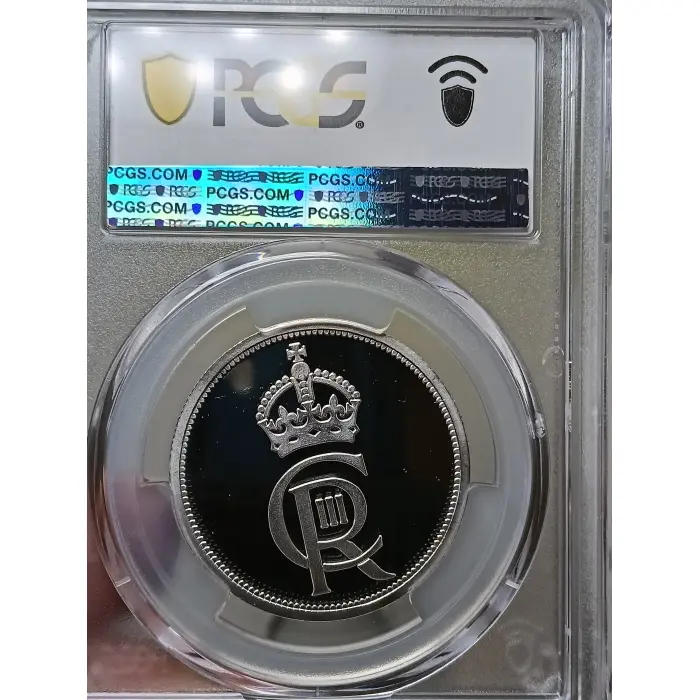 Charles III 2023 Coronation Colour Silver Platted Proof Like (PL) Medallion PCGS