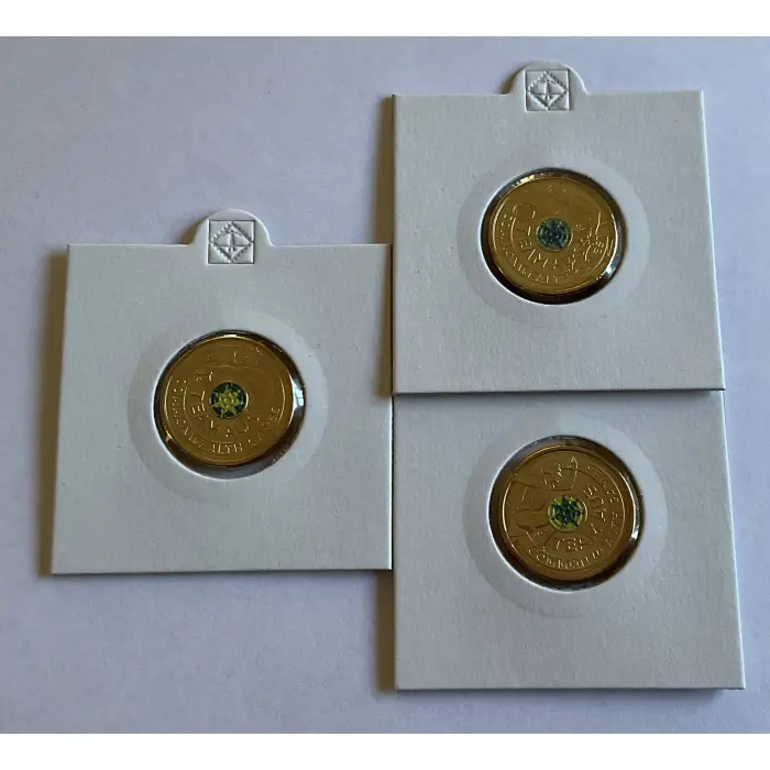 2026 $2 COLOURED COMMONWEALTH GAMES TEAM  COINS - SET OF 3 UNCIRCULATED COINS