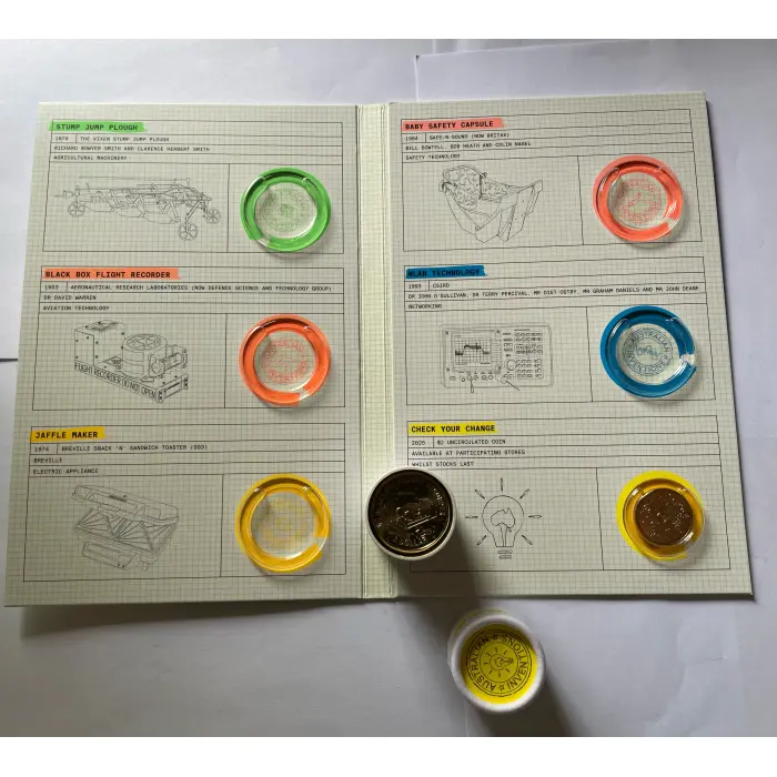 Bright Ideas Folder and coins