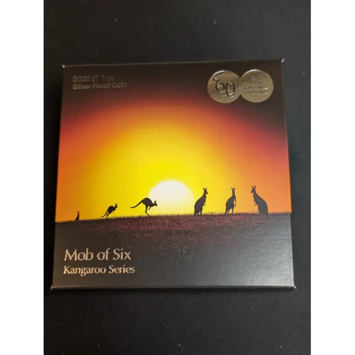 2026 Mob of six kangaroo series $1 1oz silver proof 