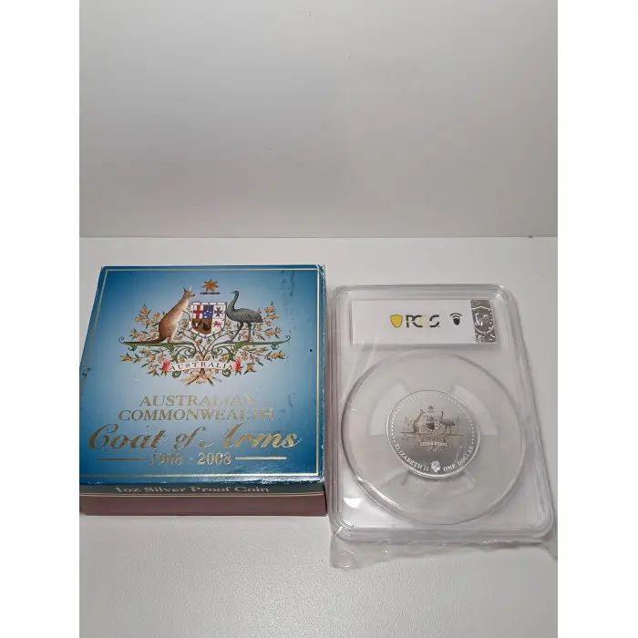 2008-P 1908-2008 Australian Commonwealth Coat of Arms PCGS PR 69DCAM