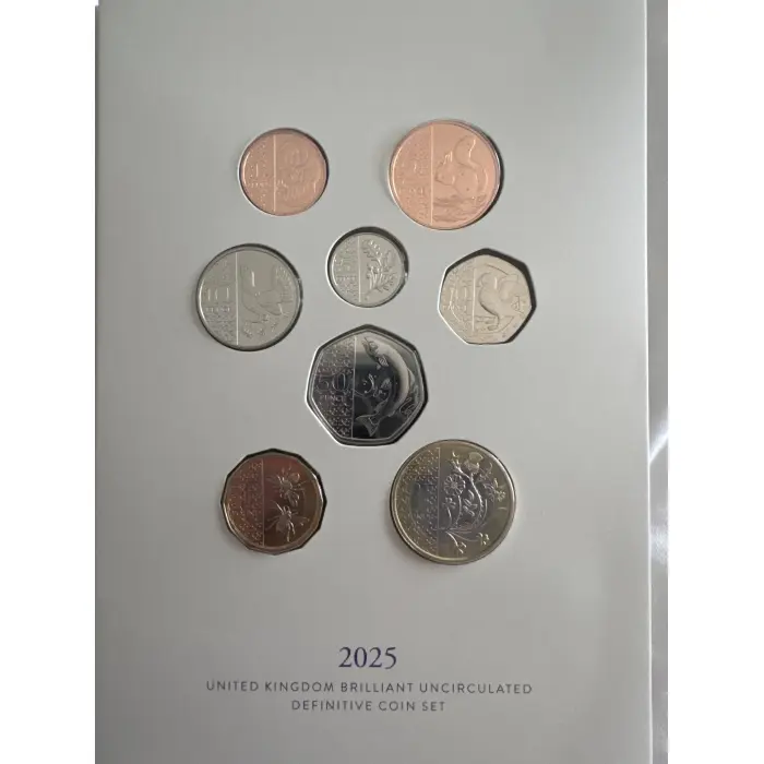 2025 United Kingdom Brilliant Uncirculated  Definitive Coin Set