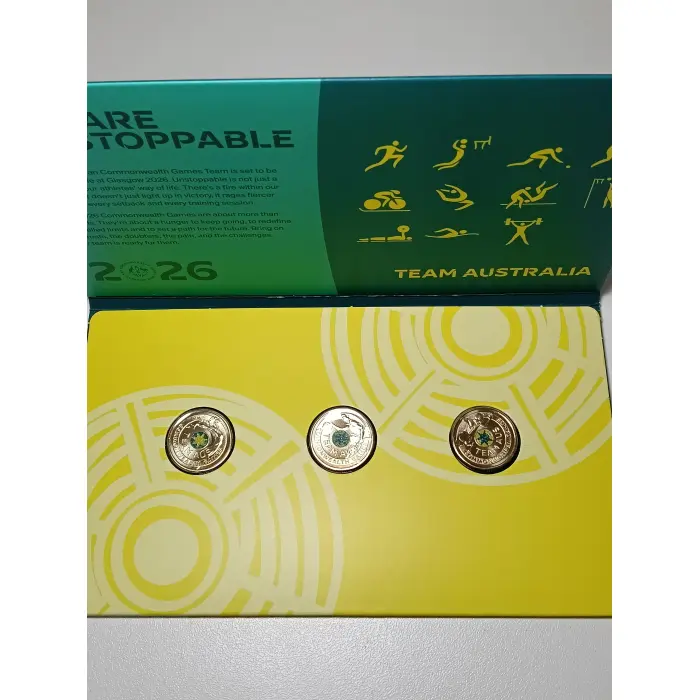 2026 $2 Australian Commonwealth Games Team UNC 3-coin set Glasgow