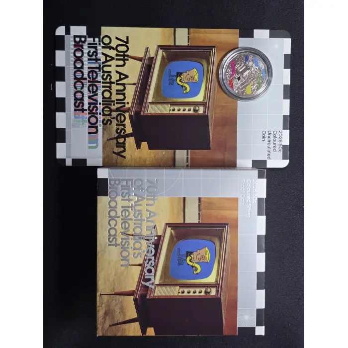 2026 50c 70th Anniversary of Australia’s First TV Broadcast Coin Bundle 