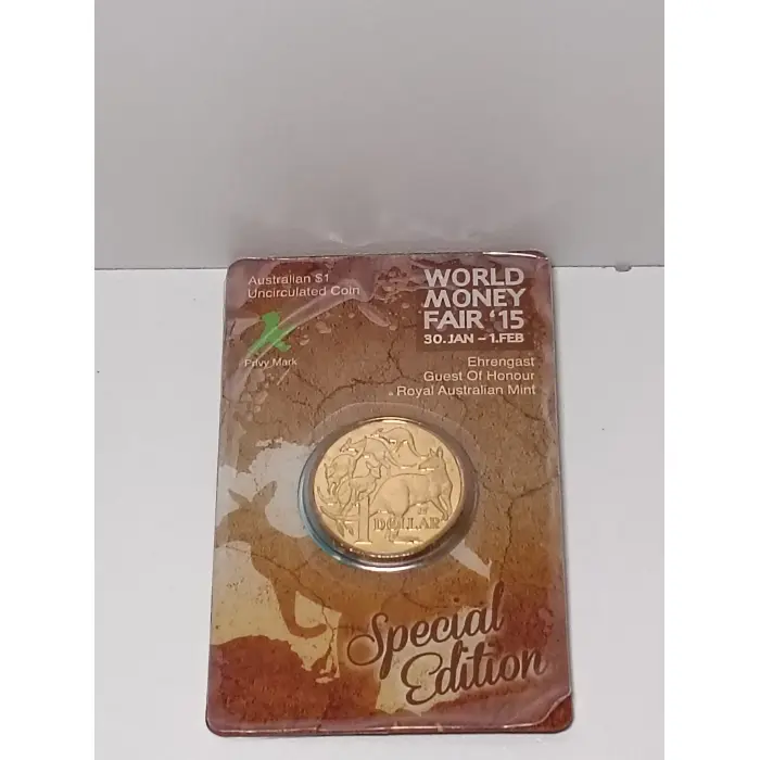 2015 $1 RAM UNC coin for World Money Fair in Berlin Ehrengast 