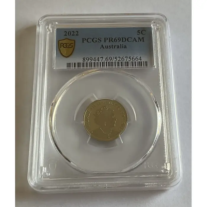 2022 AUSTRALIA FIVE CENT COIN - PCGS PR69DCAM