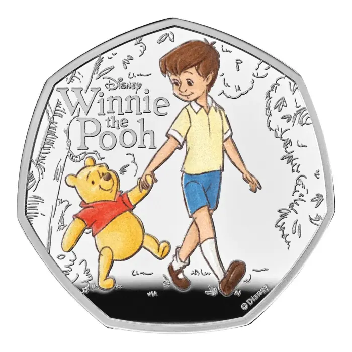   Share 2026 Winnie the Pooh 100 Years Loyalty 50p Silver Proof Colour Coin 1926