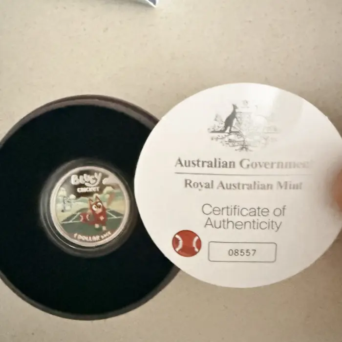 2026 Bluey Cricket $1 Silver Coin Australia w/ COA 8557/20,000