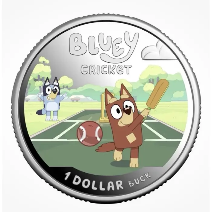 2026 Bluey Cricket $1 Silver Coin Australia w/ COA 8557/20,000