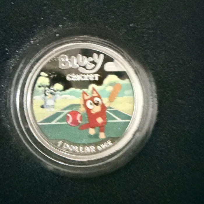 2026 Bluey Cricket $1 Silver Coin Australia w/ COA 8557/20,000