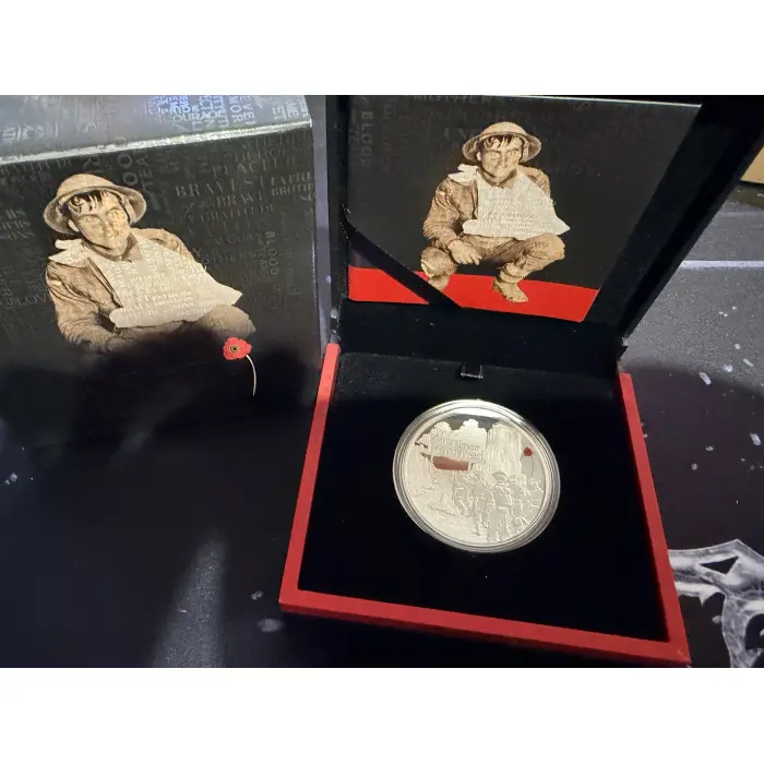 2014 2015 2016 and 2017 The Anzac Spirit 100th Ann  Coin Series with poppy