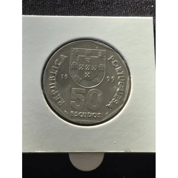 1999 Portugal 50 Escudos Caravel Coin – Brilliant Uncirculated 