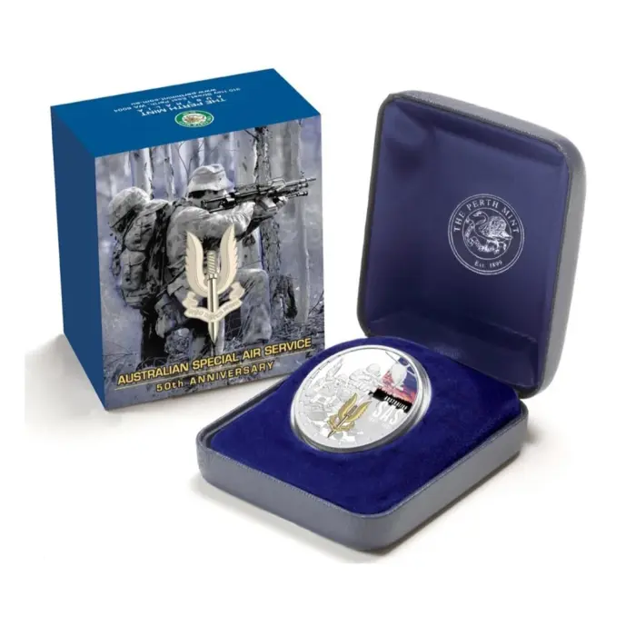 2007 Australian Special Air Service 50th Anniversary 1oz Silver $1 Proo