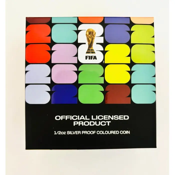 2026 FIFA World Cup 1/2oz Silver Proof Coin Australia Kangaroo Perth Mint 5000