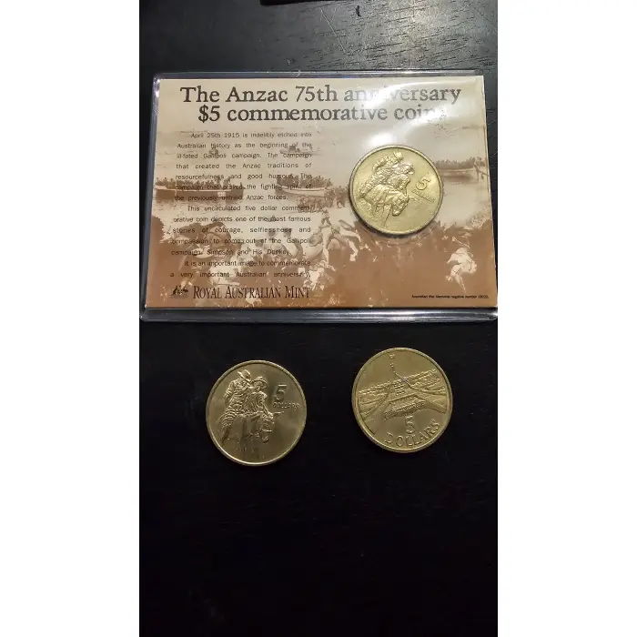 Australian Commemorative $5 Coin Lot (3 Coins) – 1988 Parliament & 1990 ANZAC (C