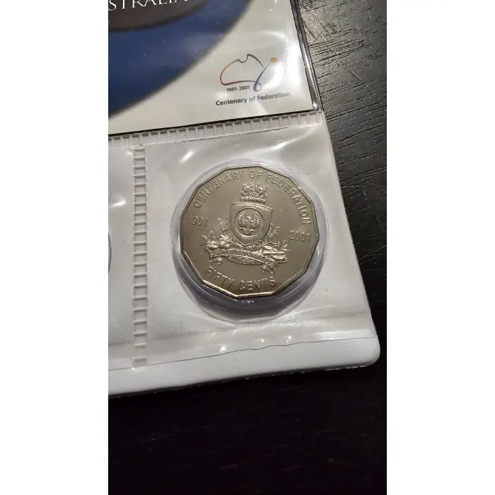 2001 Coins of South Australia Centenary of Federation Uncirculated 2 Coin Set