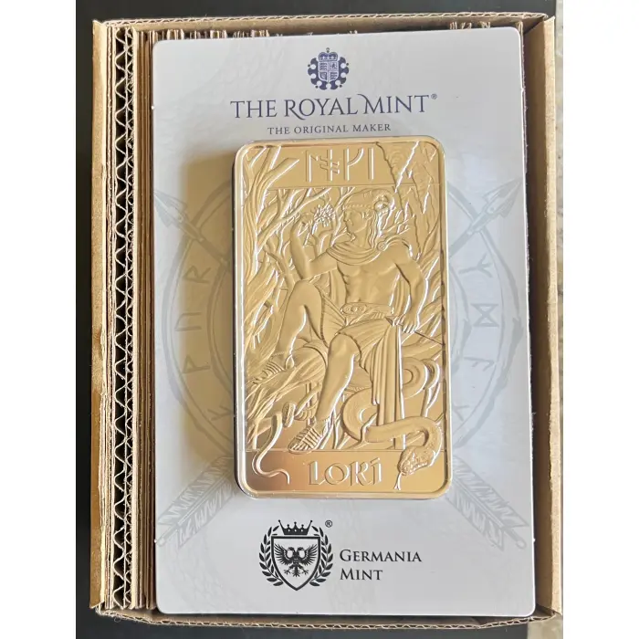 10oz .9999 Silver Bullion Bar - Loki Norse Gods | Germania Mint x The Royal Mint