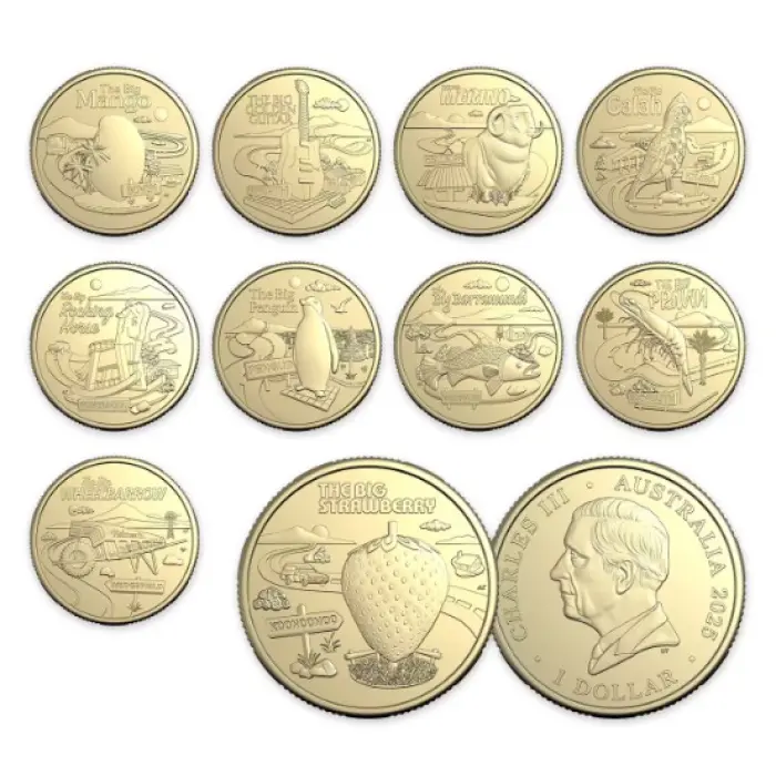 2025 Aussie Big Things 2 – 10-coin Folder and Tube Set
