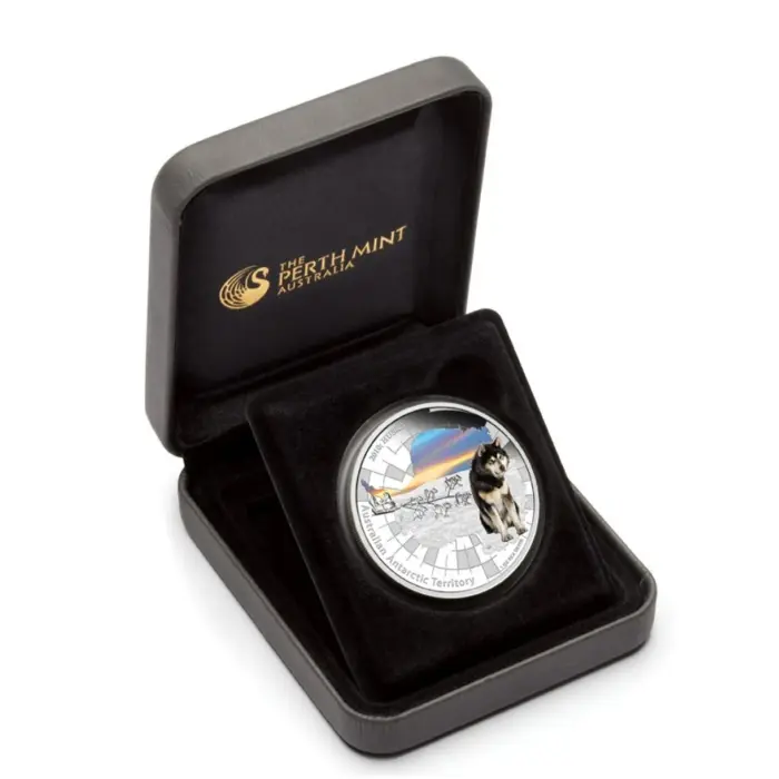 2010 Australian Antarctic Territory Husky 1oz Silver Proof Coin  