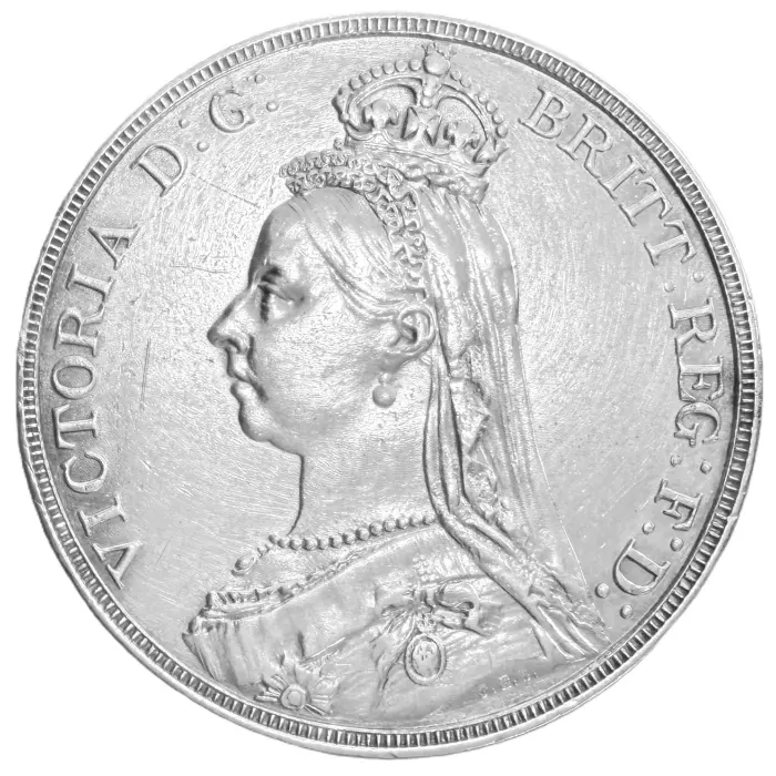 ENGLISH 1890 Victoria crown (S3921) aEF