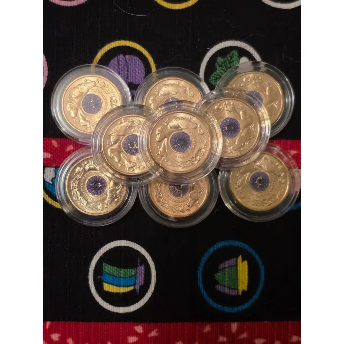 2024 Uncirculated $2 Purple poppy - War Animals Remembrance