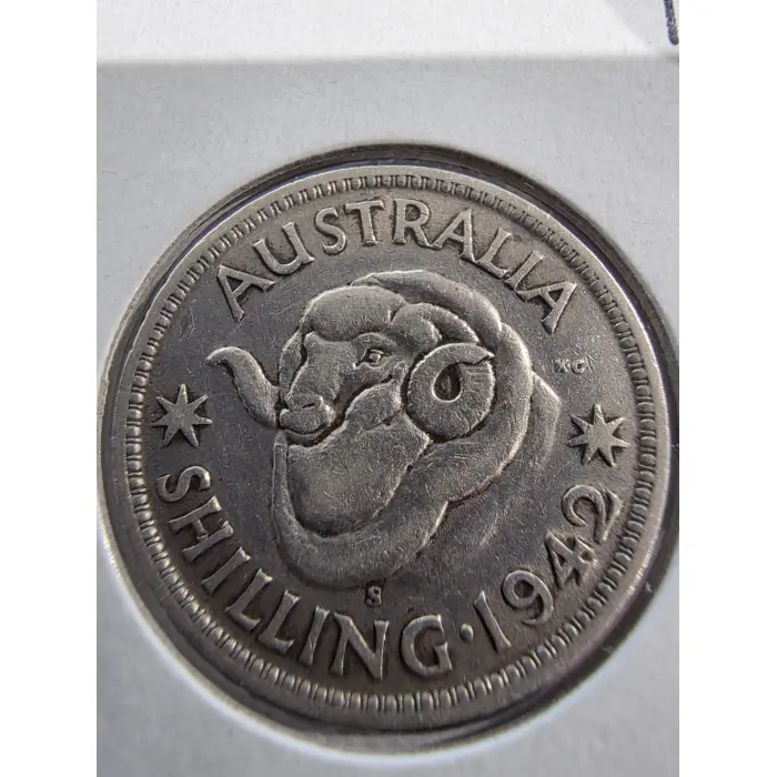 1942 'S' mark australian shilling 925 silver