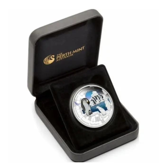 2012 Australian Antarctic Territory Emperor Penguin 1oz Silver Proof Coin