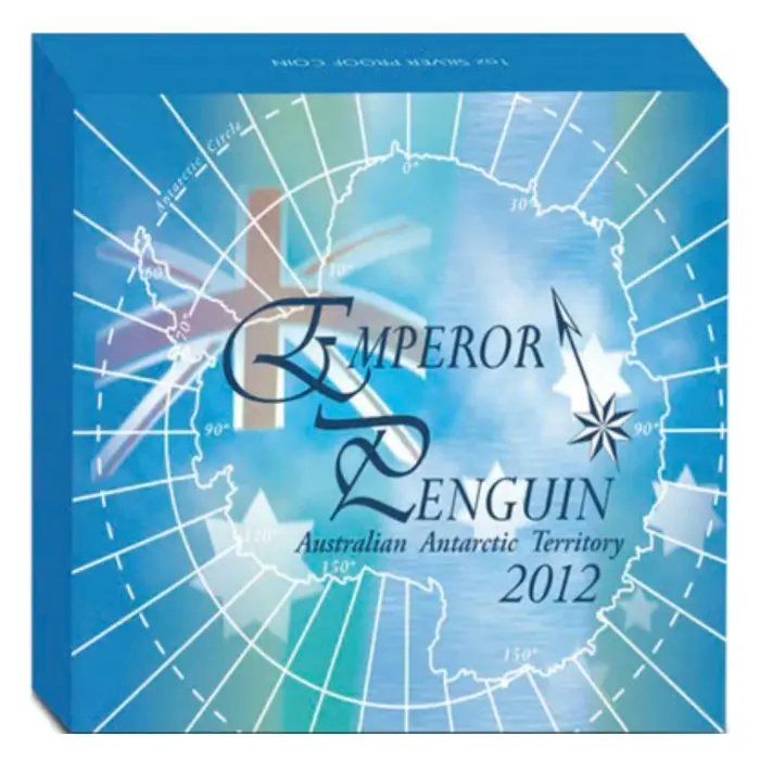 2012 Australian Antarctic Territory Emperor Penguin 1oz Silver Proof Coin