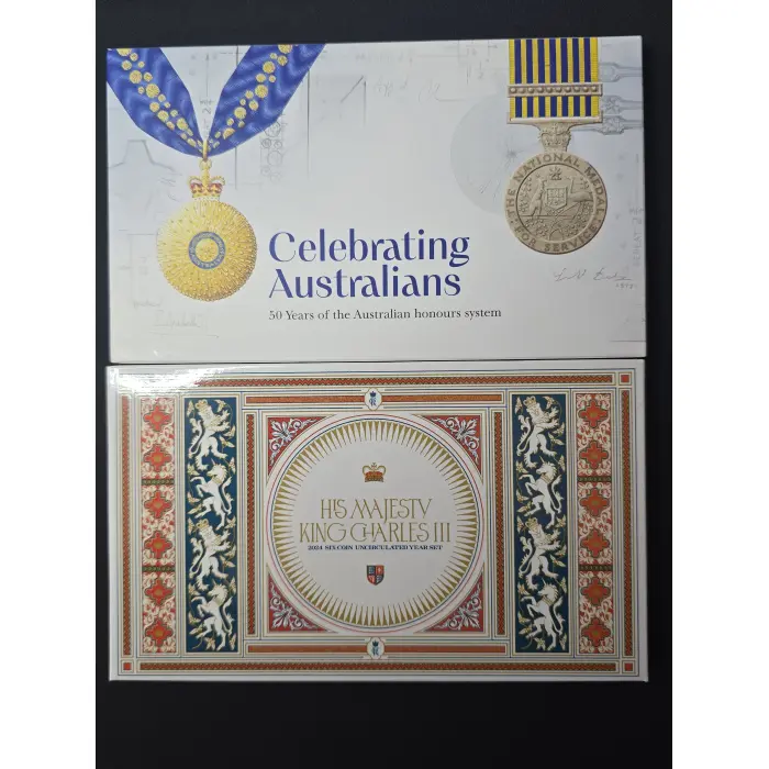 2024 King Charles III & 2025 Celebrating Australians 6-Coin Uncirculated Sets - 