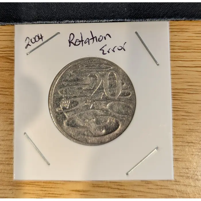 ROTATION ERROR  2004 20 cent coin