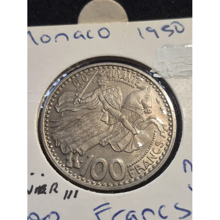 1950 Monaco 100 Francs Coin – Prince Rainier III