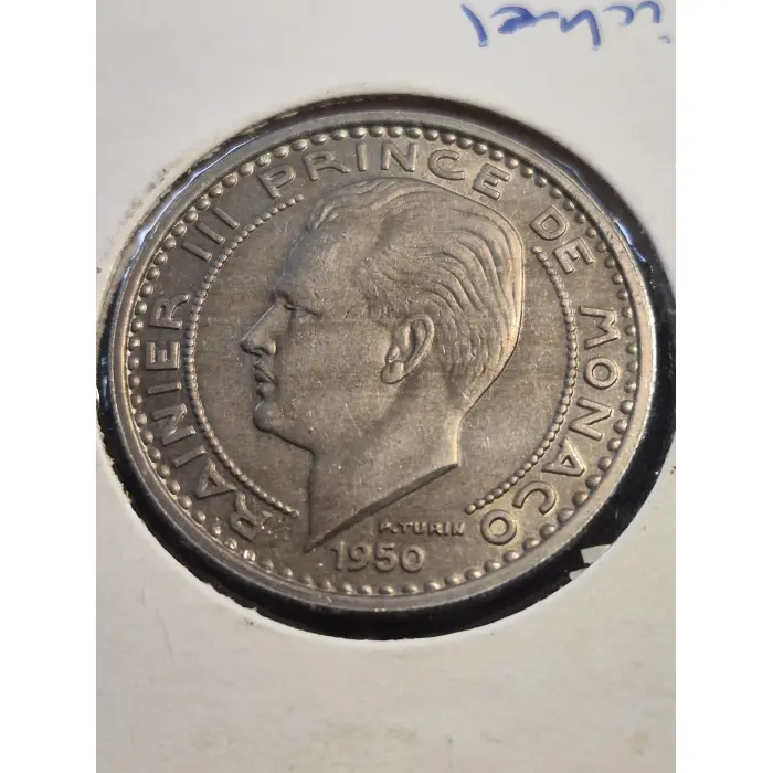 1950 Monaco 100 Francs Coin – Prince Rainier III