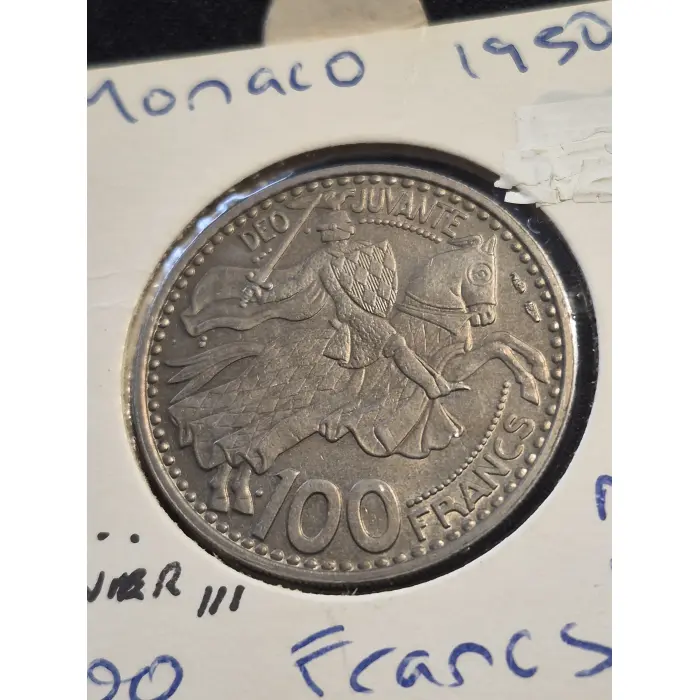1950 Monaco 100 Francs Coin – Prince Rainier III