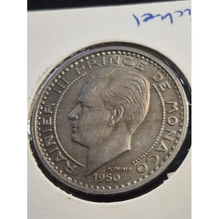 1950 Monaco 100 Francs Coin – Prince Rainier III