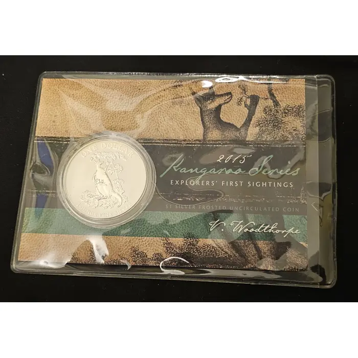 2015 $1 Silver Frosted Uncirculated Coin (Explorers' First Sightings)