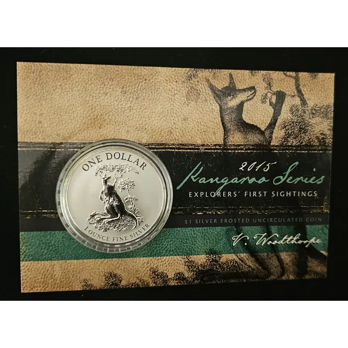 2015 $1 Silver Frosted Uncirculated Coin (Explorers' First Sightings)
