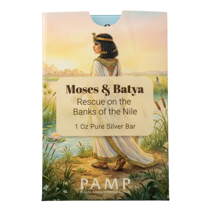 2026 PAMP Suisse Moses & Batya 1oz Silver Bar Limited 5000 Mintage