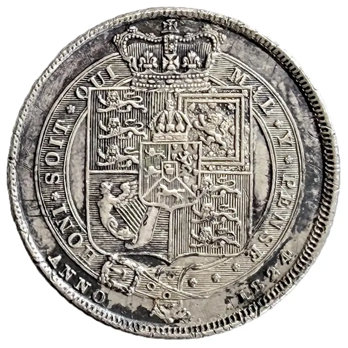 ENGLISH 1824 George IIII sixpence (S3814) EF
