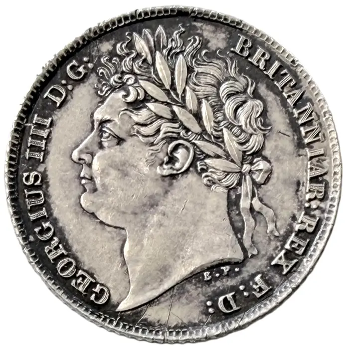 ENGLISH 1824 George IIII sixpence (S3814) EF