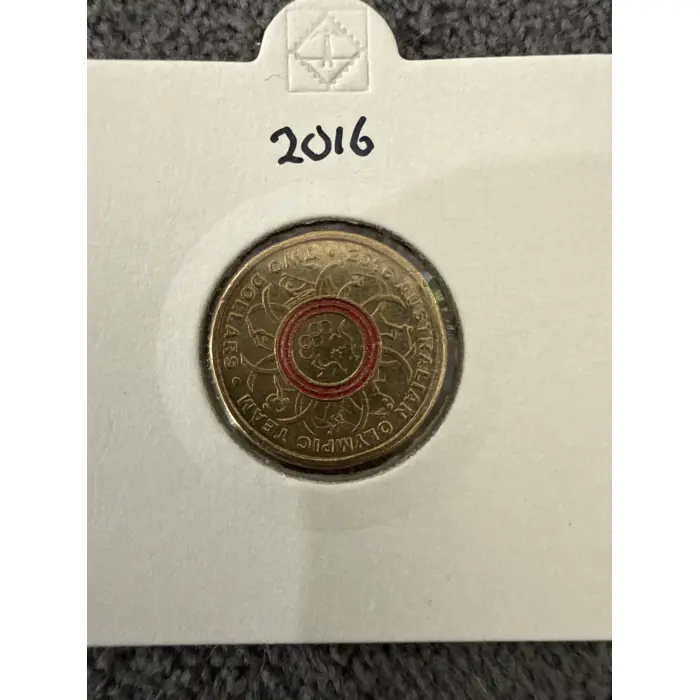 2016 $2  RED OLYMPIC  COLOUR COIN