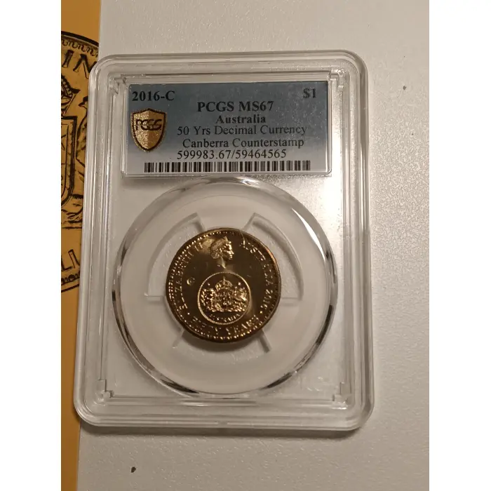 2016 $1 The Changeover 'C' Counterstamp PCGS MS67 